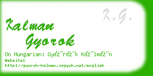 kalman gyorok business card